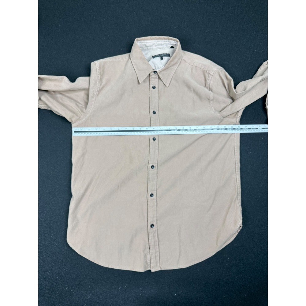 Rag & Bone Mens Large Tan Beige Fine Wale Corduroy Button Down Shirt - Picture 4 of 7